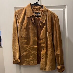 Brown Suede Shirt Jacket